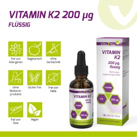 Vitamin K2 Teardrop – 200µg – 20ml – Natural Menaq Uinon MK-7 – > 99% of all Trans High Organic Availability With Mct Oil, 100% Coconut Oil – Premium Quality – Made in Germany
