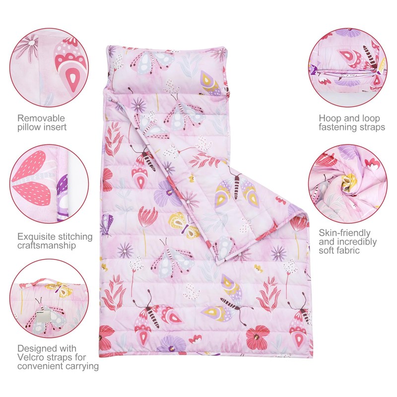 david's kids Toddler Nap Mat Set with Removable Pillow, Ultra