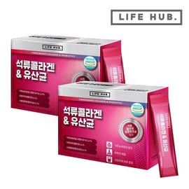 LifeHub 라이프허브 석류콜라겐 & 유산균 2세트 (2g x 60포) Life Hub Pomegranate Collagen & Probiotics 2 Sets (2g x 60 packs)