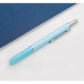 xixixiaozhu OASO K016 Retractable Fountain Pen Set 0.5mm with 4pcs Blue Ink Cartridges Smooth Writing for School Students (Wave Blue)