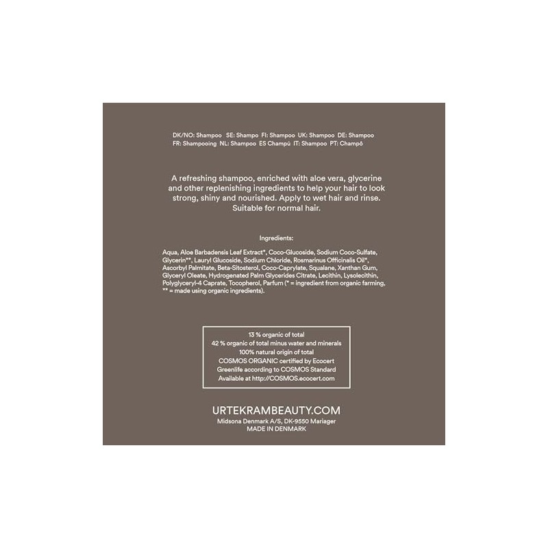 Urtekram Rosemary Shampoo Organic, fine Hair, 500 ml