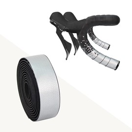 PANTHER Bicycle Bar Tape, Cushion, PU, Lightweight, Flexible and Comfortable, Shock Absorption, Reduces Fatigue, Anti-Slip, Easy to Grip, Left and Right Set, Easy to Install, Drop Handle, Bull Horn