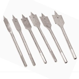 6 Piece Multi use 12" Hardened Carbon Steel Wood Spade "Drill Bit Set"