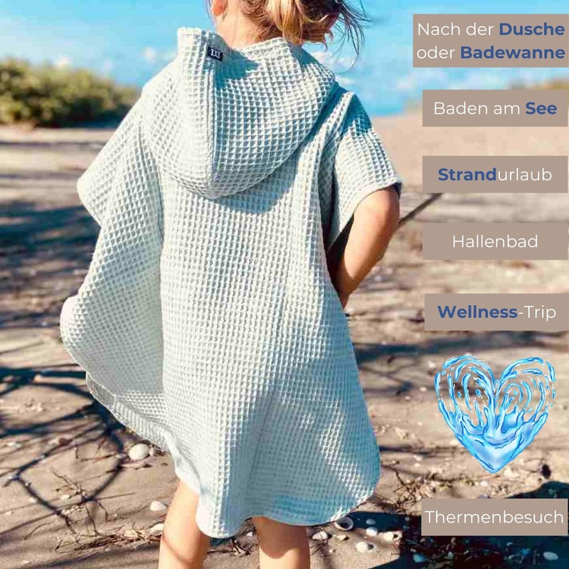 NARDONI Bath Poncho for Kids - Cuddly Cotton Poncho Towel