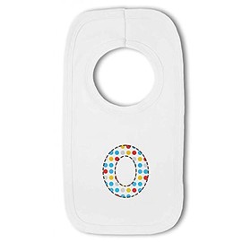 Blue Dotty Alphabet Letter O - Baby Pullover Bib