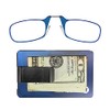 ThinOptics Stainless Steel Slim Wallet with Readers/Reading Glasses Rectangular, Black,