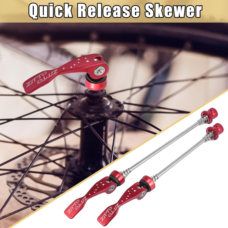 X AUTOHAUX 2pcs Bicycle Mountain Bike Wheel Front Rear Quick