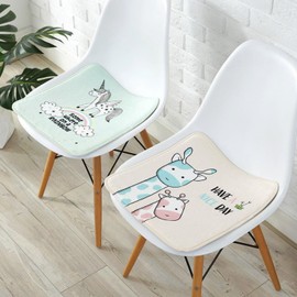 champracer Square Chair Cushion Children, Seat Cushion Children, Seat Cushion School Children, Cute Unicorns Seat Cushion Children for Home Office Car Children's School (Cute Giraffe, 30 cm x 30 cm)