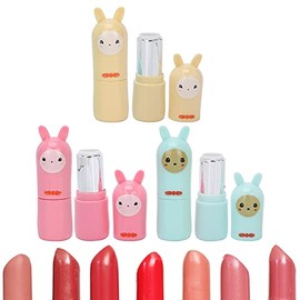 6 Tubos de Lápiz Labial Vacíos, Kit de Tubo de Lápiz Labial con Forma de Animal, Contenedor Portátil de Bálsamo Labial con Tapa Higiénica Limpia, Fácil de Llevar en la