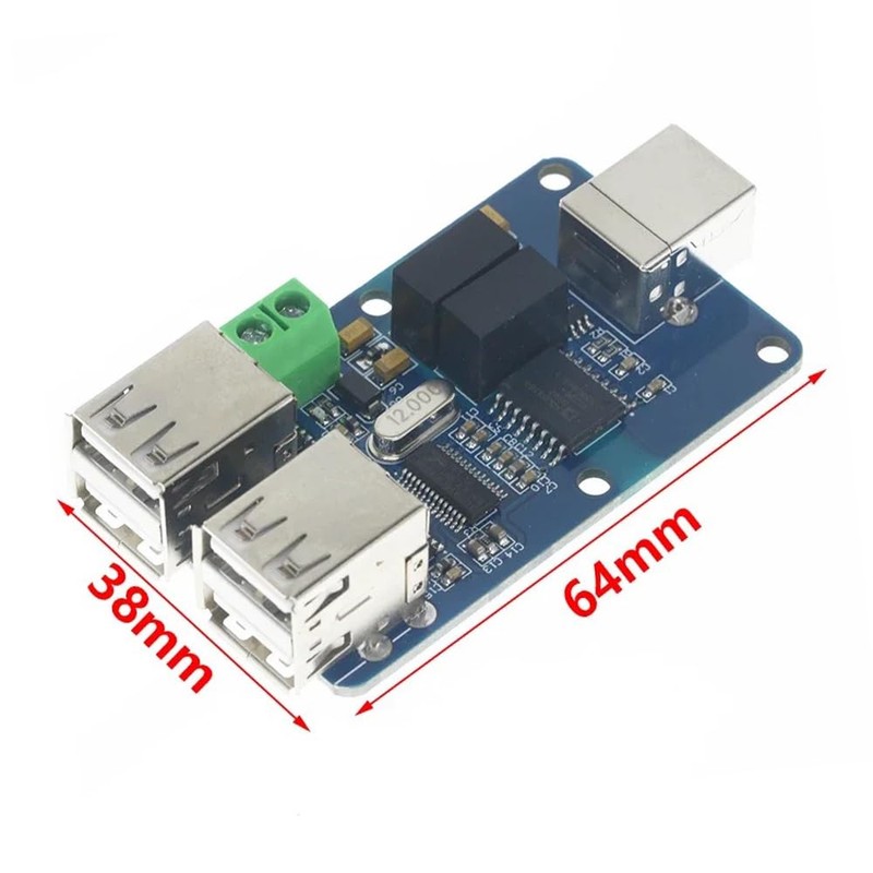 Funsto USB Isolator, 4-Port USB 2.0 Hub with 2500V Isolation,