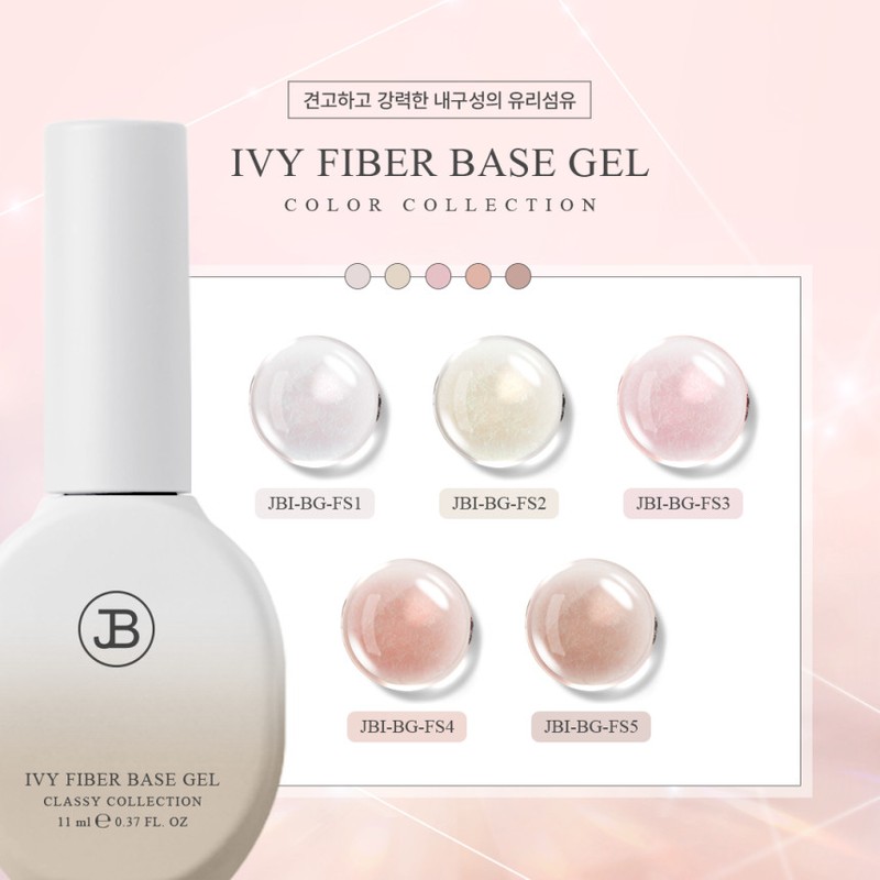 classic nail Gracia Jinbee Fiber Color Base Gel 5-piece set