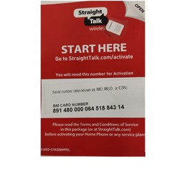 Straight Talk Nano SIM Card 4G LTE & 5G -No Talk time (Verizon, TMobile, AT&T)