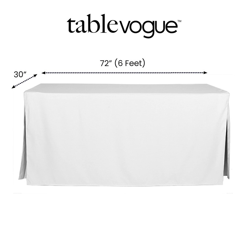 Tablevogue 1C22259 Machine Washable Microfiber Solid Fitted Rectangular 72-inch x