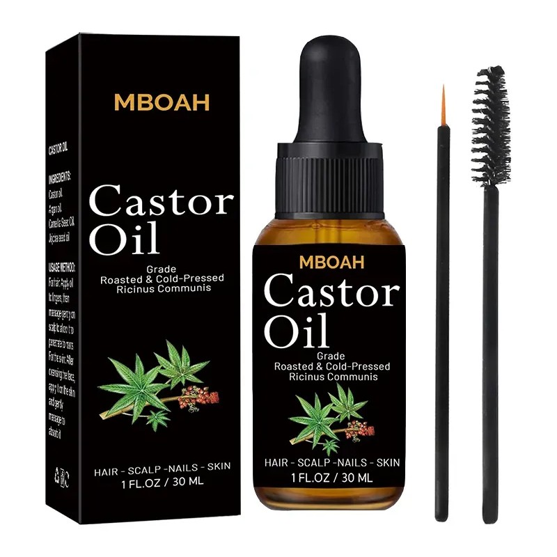 Aceite De Ricino Mboah Grado Cosmético 2 Frascos 30 Ml
