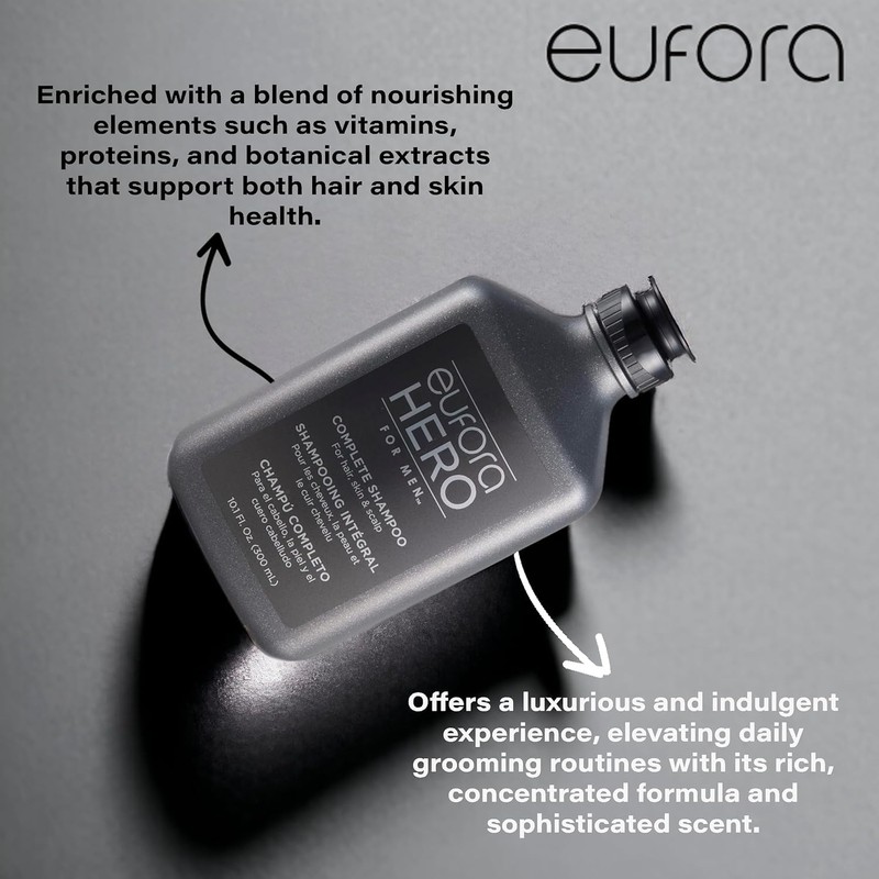 Eufora Hero for Men Complete Shampoo 10.1 Oz