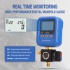 WISSCOOL Digital Gauges HVAC, R12,R22,R134A,R410,R502,R1234y Vacuum Pressure Manifold Gauge Set