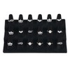 Bocar Black Velvet Finger Ring Display Showcase Organizer Holder Jewelry