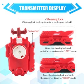 Wotean Gyros Turbos Set, 4D Arena Metal Fusion Battles Gyros, with Battling Top Launcher, Gift Sets for Kids,B187+B180