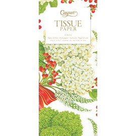 Snowball hydranger Floral Christmas Caspari Tissue Wrap 4 Sheets of 70 x 50 cm Luxury Tissue Wrapping Paper