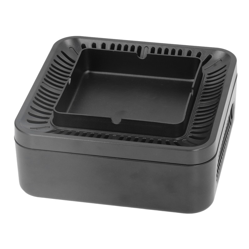 Smokeless Ashtray Gray Home Office Desktop USB Charging Large Air