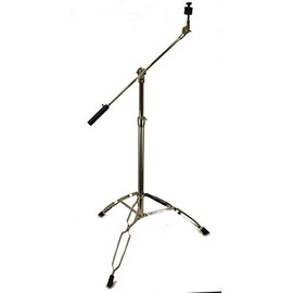 CYMBAL BOOM STAND Chrome Heavy Duty 1" Thick Adjustable Double Braced Tripod New