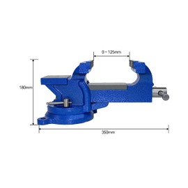 HFS(R) Heavy Duty Bench Vise Table Top Clamp - 360 Swivel Base with Lock, Big Size Anvil Top (6'')