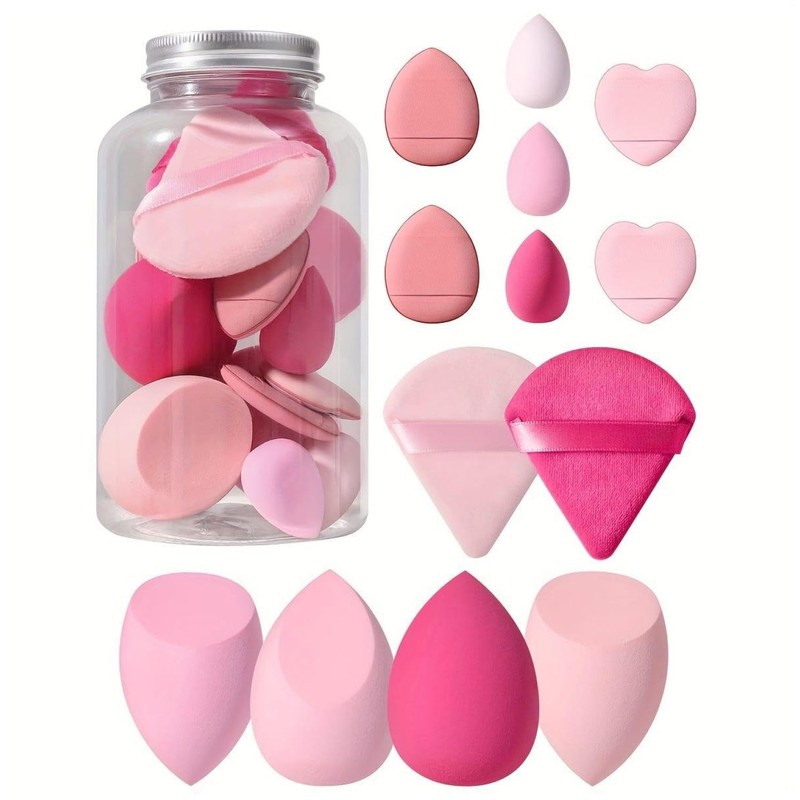 Set de 13 Esponjas para Maquillaje, Beauty Blenders y Aplicadores