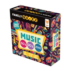TOPI GAMES FAM-MIMU-799001 Family Quizz Music Year 80 and 90 Board Games, Multi-Coloured