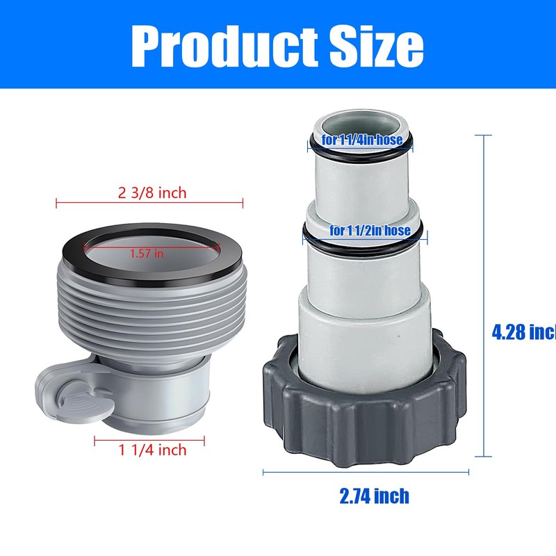 Pool Hose Adapter A & B – 4 Pack |