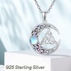 KINGWHYTE Celtic Knot Moon Necklace 925 Sterling Silver Moonstone Necklace