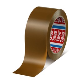 Tesa 04124-00096-00 7698130110 Packaging Tape Premium 66mx50mm in Yellow-Brown, 66 m x 50 mm
