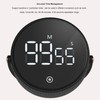 Digital Kitchen Timer LED Display Rotating 3 Volume Levels Adjustable