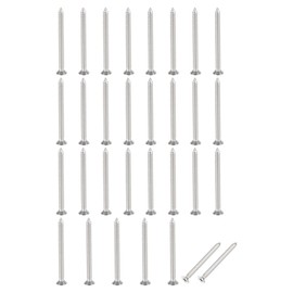 PATIKIL #14x3" Flat Head Sheet Metal Screws, 30 Pcs 304 Stainless Steel Phillips Drive Self Tapping Wood Screws for Metal Wood Drywall