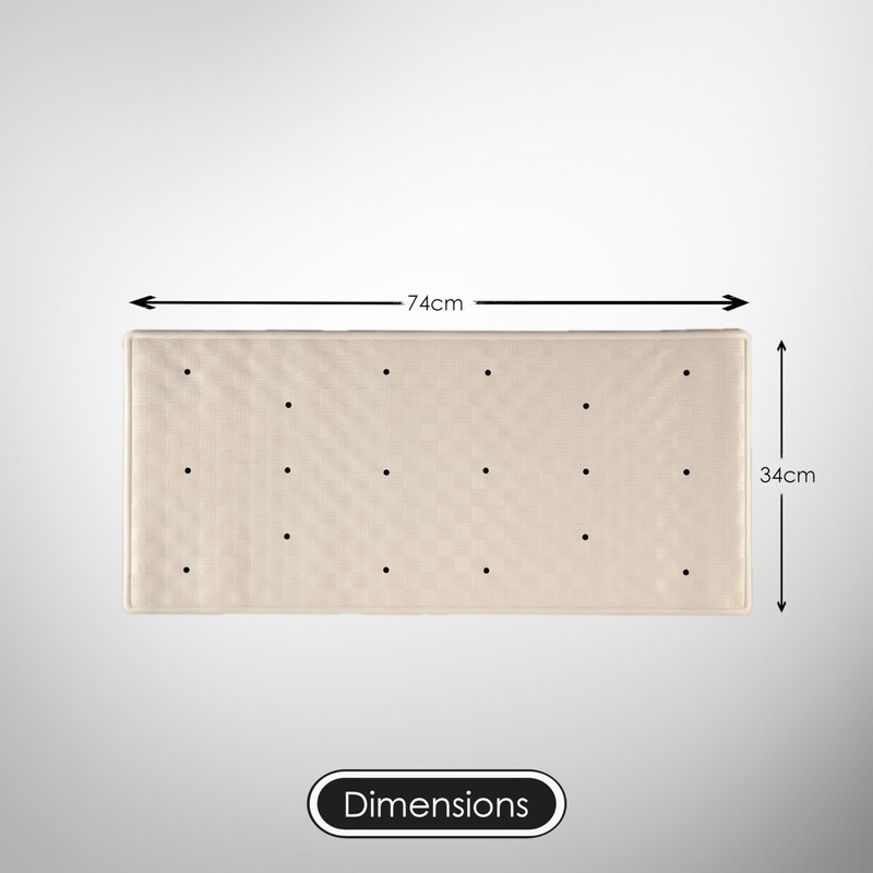 AQUALONA® Premium Bath Mat, Anti-Mould Non-Slip – Rubber, Machine Washable.