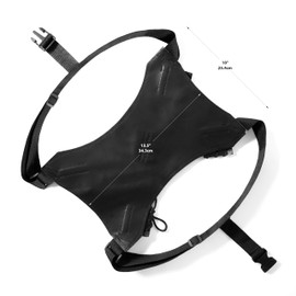 Sword Back Holster - Dual Sword Black Leather Carrying Case, Ninja Hero Sheath, Weapons Holder for Anime Costume and Cosplay, Complete with Balaclava