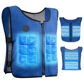 NEWGO Cooling Vest for Men& Women, 4 PCS Ice Packs