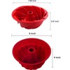 IELEK Silicone Fulted Pan Cake Nonstick Jello Molds Tube for