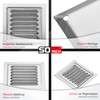 SOTECH Aluminium Lüftungsgitter 125 x 125 mm Edelstahloptik mit Insektenschutz