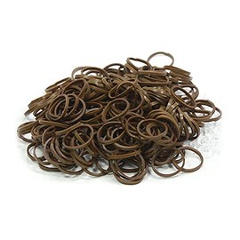 Brown Color 600 PCS DIY Refills Rubber Bands with Free 25 PCS S or C Clips Fits Any Rainbow Bracelet Loom by RY