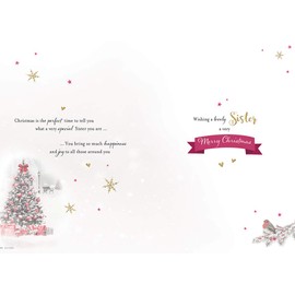 Piccadilly Greetings Piccadilly Greetings Photo Christmas Card Sister,red|beige|brown|grey ,9 x 6 inches