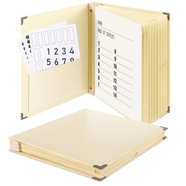 Marspark Important Document Organizer with Labels, Expanding File Folder, Family Document Organizer Binder for Important Papers, Birth Certificates, Letters, Photos, Passports, Life Book(Yellow)