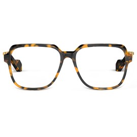VISOONE Oversized Blue Light Blocking Glasses with Chic Square TR90 Frame and Metal Temple for Women Men REMY