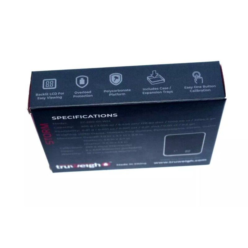 TRUWEIGH STORM DIGITAL MINI SCALE- 200G X 0.01G - WHITE