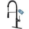 Lavatrum Brass Matte Black Kitchen Faucets, Brass 22 inch Commercial