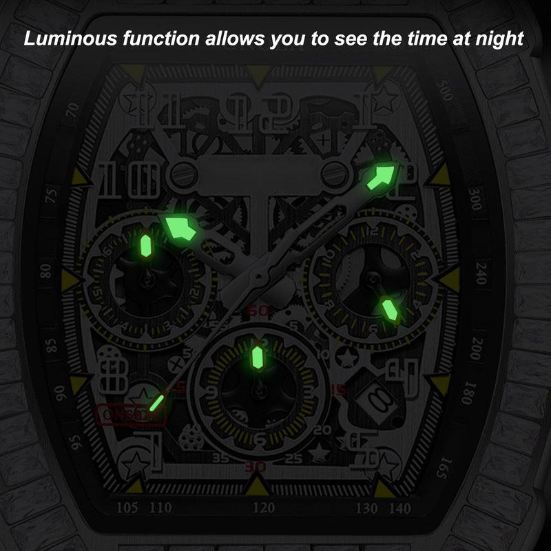 Men Mechanical Watch 30M Waterproof Dial Hollow Automatic Mechanical Wrist