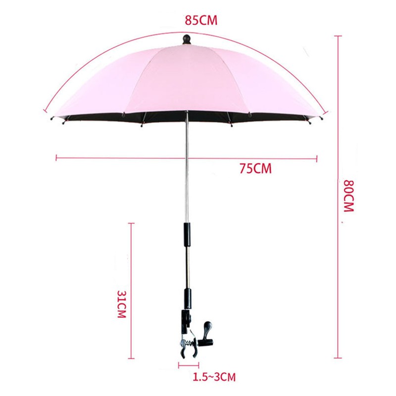 Baby Stroller Parasol UV Protection Free Rotation Detachable Universal Stroller