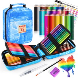 KALOUR PDAS Professional Watercolor Pencils, Set of 72, Studio Collection Artist Pencils, Pre-Sharpened Water Colored Pencils, Firm Texture, Watersoluble, Great Holiday Gifts for Adult or Teens
