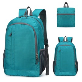 ThaxDirect Folding Backpack, Lightweight, Waterproof, 4.1 gal (20 L), Large Capacity, Compact, For Outdoor Activities, Hiking, Traveling, Business Trips, Exercise, Climbing, Daypack, Unisex, lake