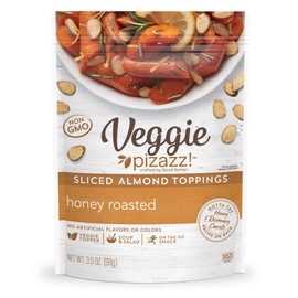 Salad Pizazz Almond Toppings, Snack Mix and Salad Topping, Non-GMO, No Artifical Flavors or Colors, Resealable Bag, Honey Roasted, 3.5 Ounce