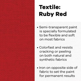 Jacquard Ruby RED Textile Color Paint